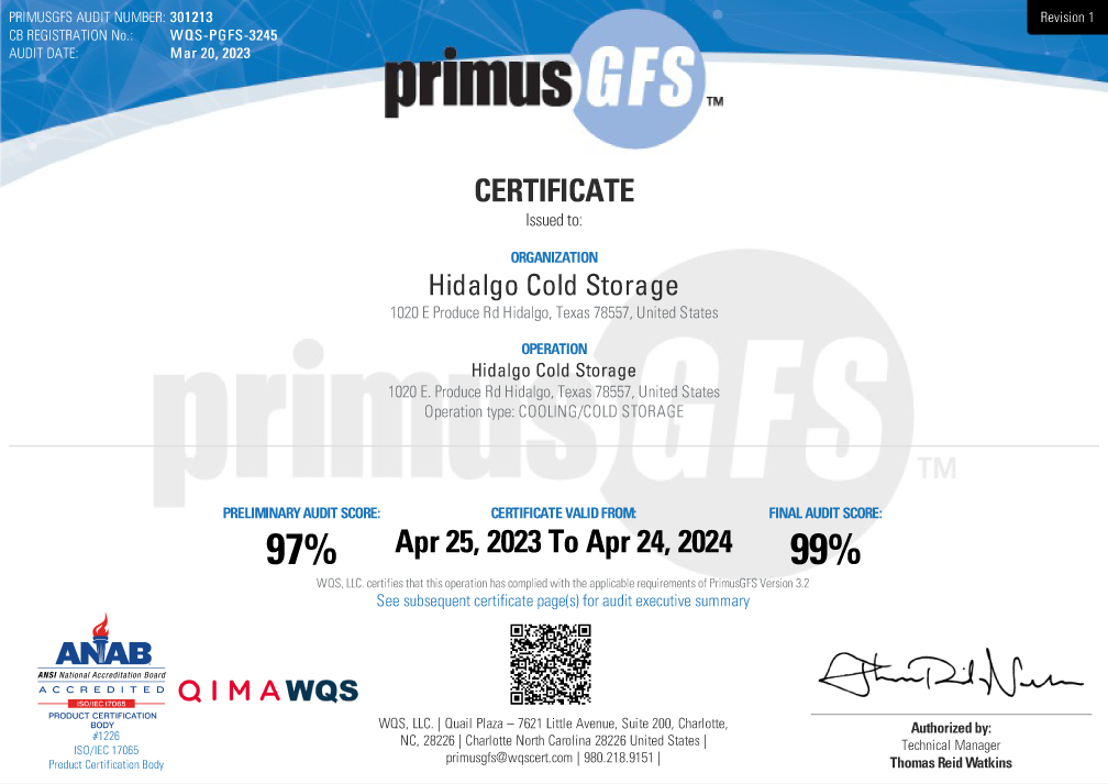Hidalgo-Cold-Storage-PGFS---Certification